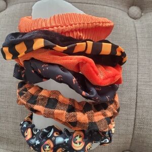 Halloween Scruchie Six Pack as shown Assorted Designs Fabrics